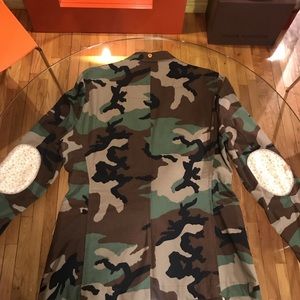 Military print blazer